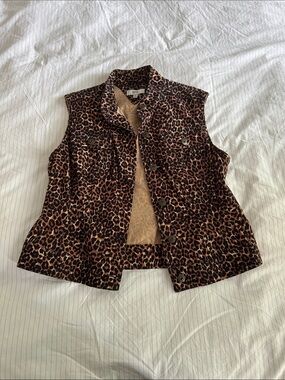 Vintage - Eric Casual - Cheetah Print Vest Y2K